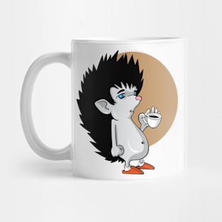hedgehog drinks coffee Mug
